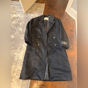 NWT Aritzia Black Double-Breasted Trench Coat